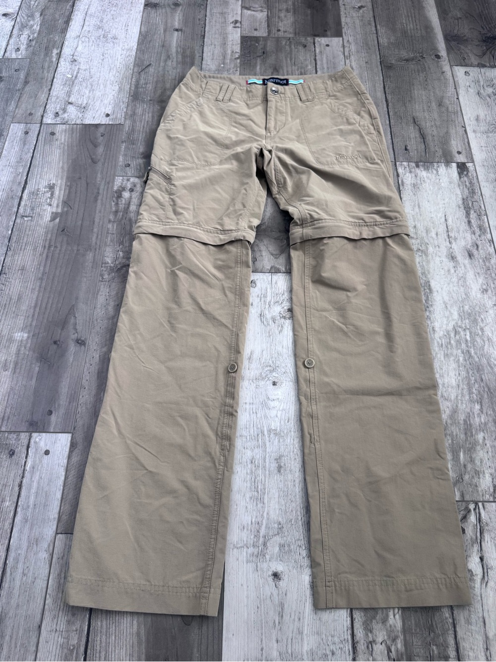 Marmot Convertible Pants Women Gorpcore Khaki Roll Up Hiking Outdoor 4